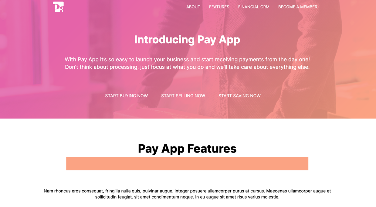 Pay App Responsive Website