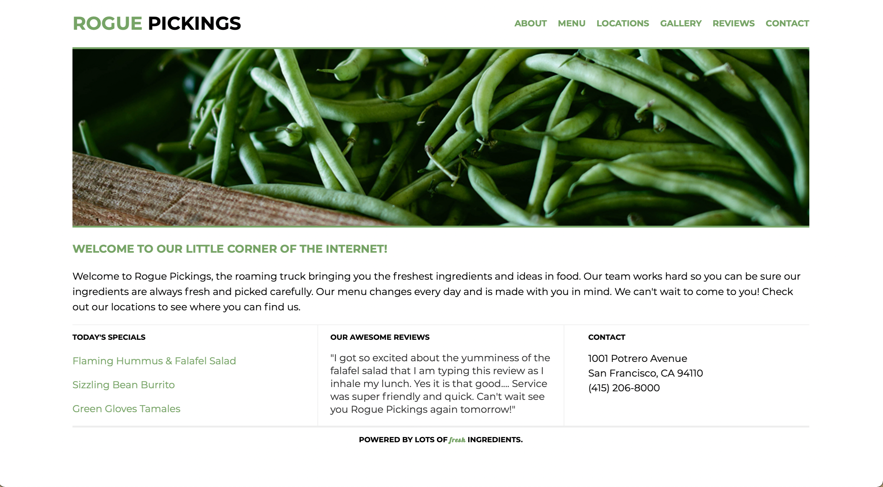 Rogue Pickings Responsive Website